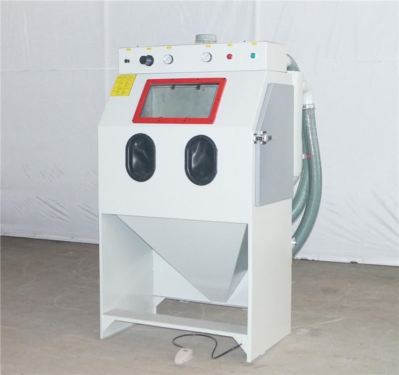 How to use the sand blast cabinet？