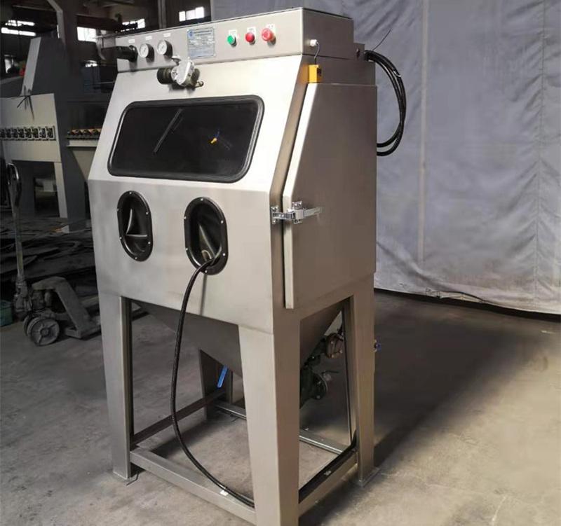 What is the Sand blast cabinet used for?